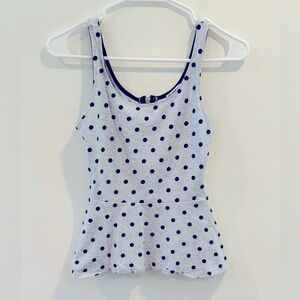 Express Gray Black Peplum Tank Top